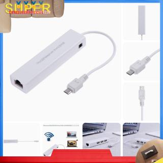 [rememberme]OTG 3 Port USB 2.0 HUB 10/100MB Micro USB to RJ45 LAN Adapter Network Card TN2F