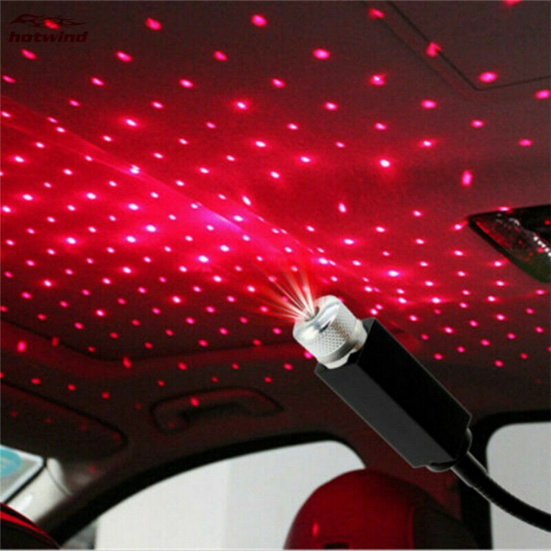 HW USB Car Atmosphere Sky Lamp Car Roof Interior Star Light Durable LED Projected Starry Light