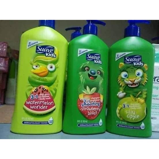 Dầu tắm gội 3 in 1 SUAVE KIDS của Mỹ cho bé🌸 mẫu mới ra mắt 532ml