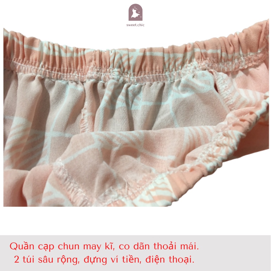 Đồ bộ Pijama chất lụa Mango cao cấp cánh dơi tay ngắn quần dài co dãn nhẹ