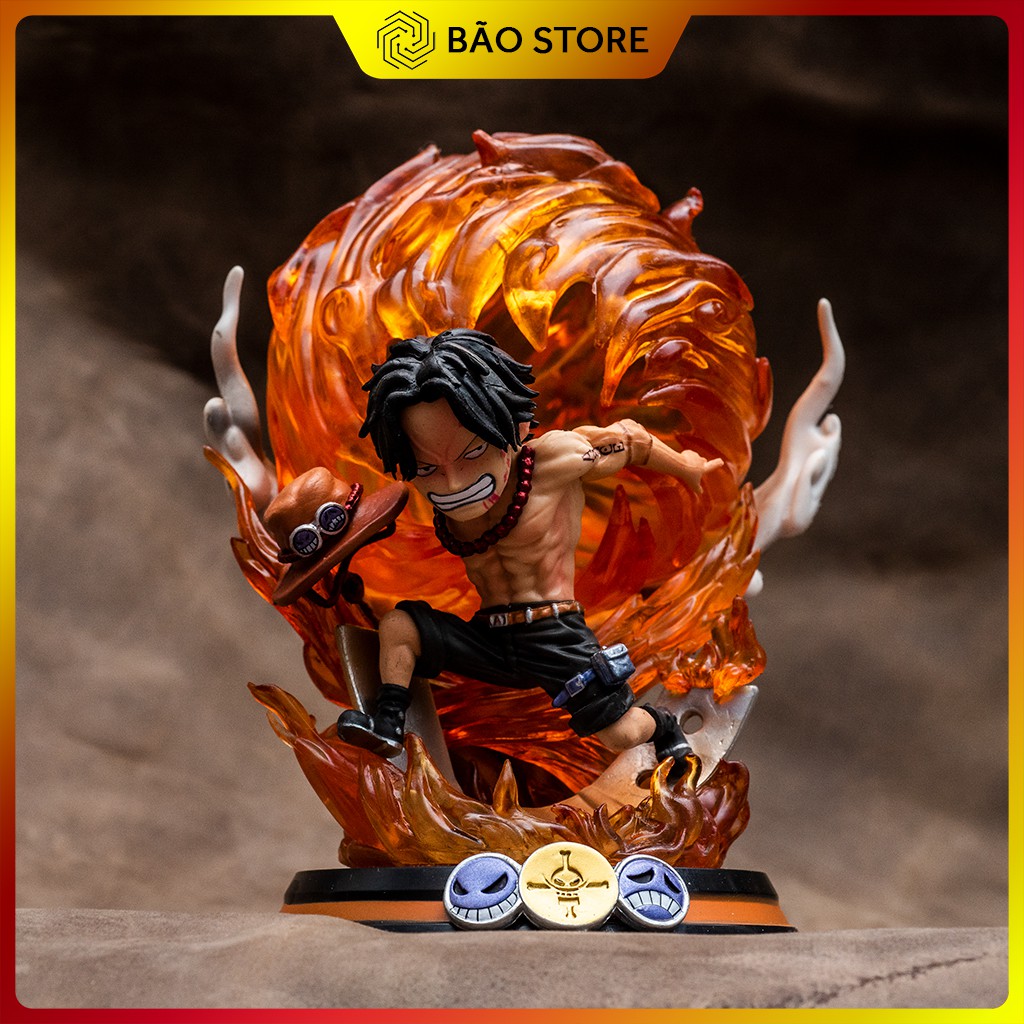 Mô hình One Piece Ace Hỏa Quyền cao 16cm, mô hình trang trí One Piece Figure Ace băng Râu Trắng