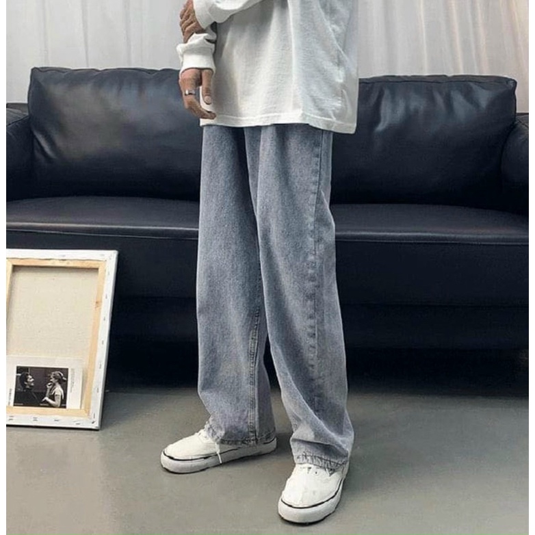 QUẦN BAGGY NAM NỮ VẢI JEAN DENIM COTTON, 4 MÀU, 5 size S-M-L-XL-XXL