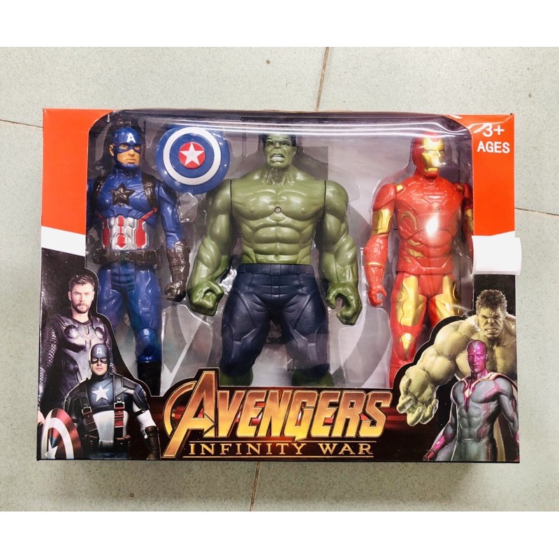 Bộ ba nhân vật siêu anh hùng/ 3 super hero toys (The avengers)