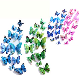 Bộ 12 Con Bướm 3D Dán Tường
