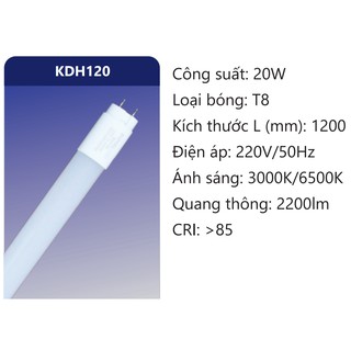 Bóng tuýp LED 1m2 20w , tuýp led 6 tấc 10w DUHAL KDH120-KDH110