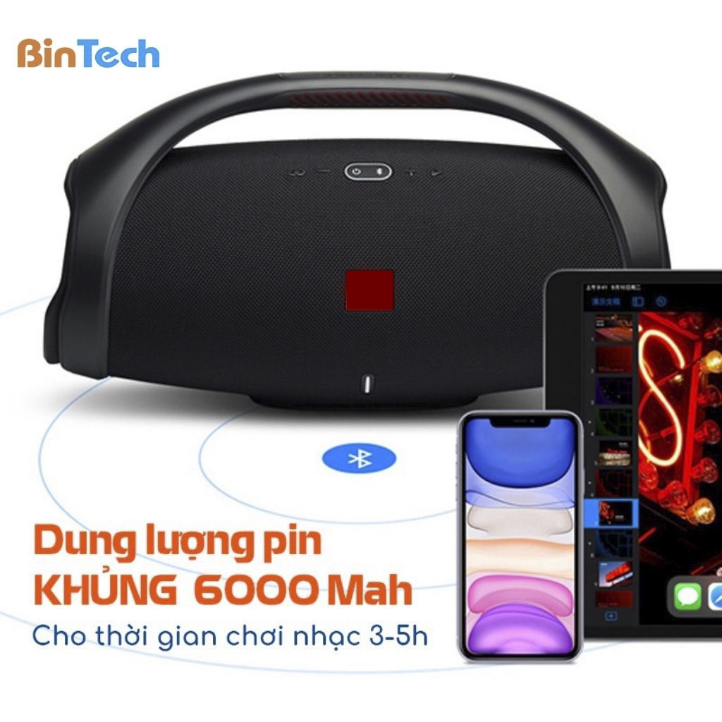 Loa bluetooth BOOMBOX công suất 30W bass căng,loa nghe nhạc bluetooth xách tay, cao cấp, chống nước - BINTECH