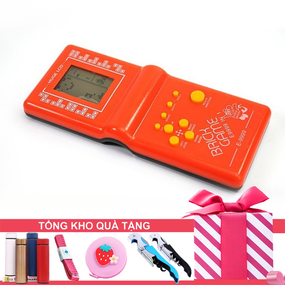 Máy ĐIỆN TỬ XẾP GẠCH HÌNH Cầm Tay Thần Thánh - Trò Chơi Game 4 Nút Tuổi Thơ Trẻ Em - Xe Tăng, Đua Xe, Rắn...
