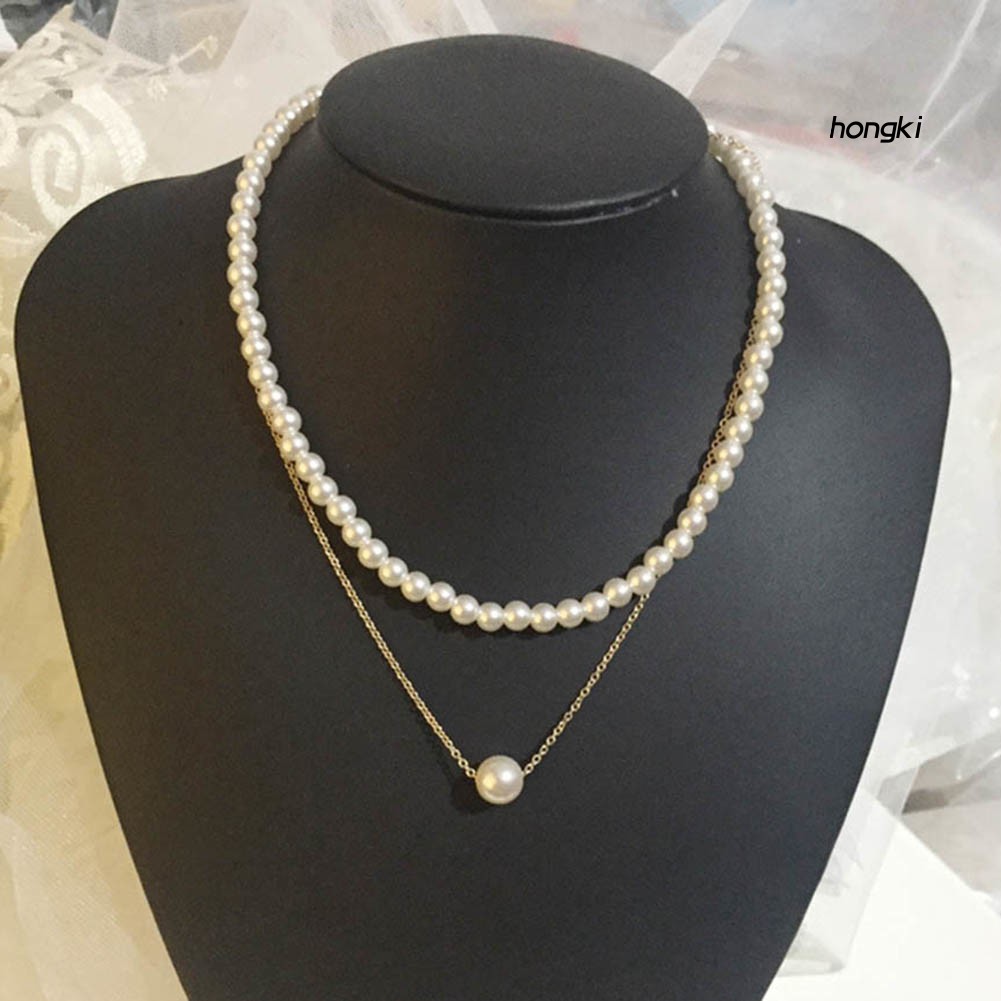 vòng cổ Hợp Kim Đính Ngọc Trai Giả Xinh Xắn