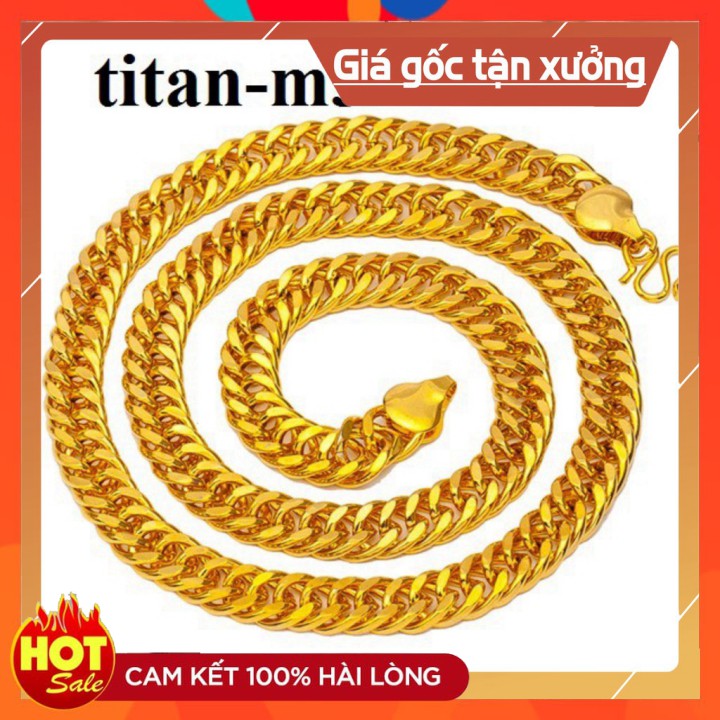 dây chuyền nam kiểu truc vàng cá tính titan không bay màu dài 50cm rộng 4.5mm