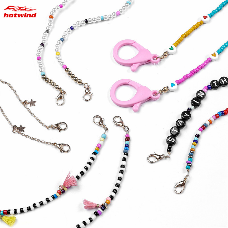 [Hàng mới về] Dây đeo khẩu trang đính hạt thời trang đẹp mắt