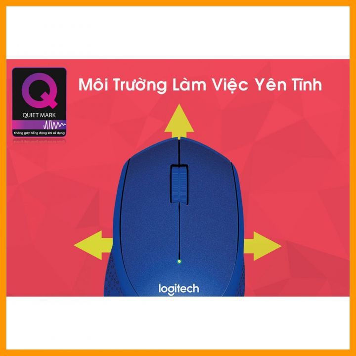 Chuột Máy Tính Không Dây Logitech M331 Silent Plus - Chống Ồn - Bảo Hành Chính Hãng 12 Tháng