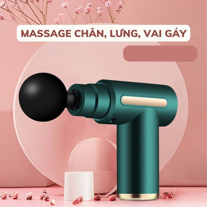 Máy Massage Cầm Tay Súng Massage Tay Chân Lưng Giảm Mỡ Giảm Nhức Mỏi Căng Cơ Gia Dụng Hoàng Anh