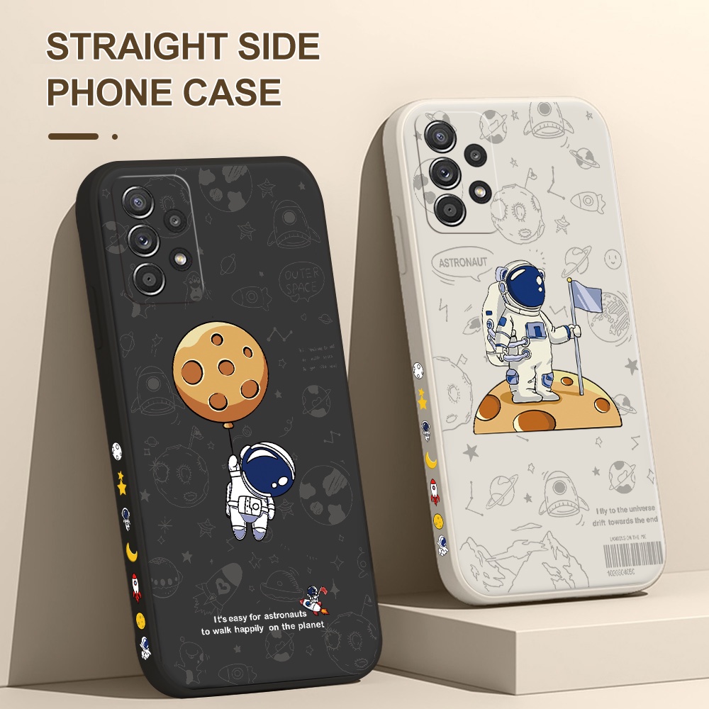 Ốp Điện Thoại Cho samsung galaxy A03S M32 F22 A33 A53 A73 A23 A51 M40S A71 A31 A21S Soft Silicone Cartoon Astronaut BK3 BK4