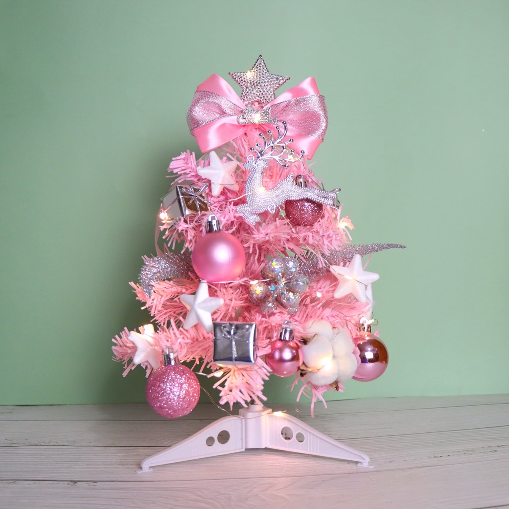 Cây Thông Hồng Nhí Để Bàn TH05 Trang Trí Giáng Sinh cây 30cm