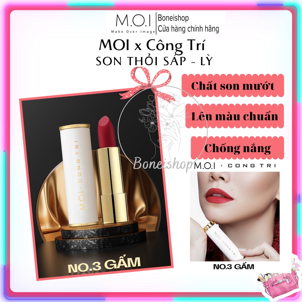 Son thỏi Công Trí bản Giới hạn - M.O.I lâu trôi, bền màu, dưỡng môi