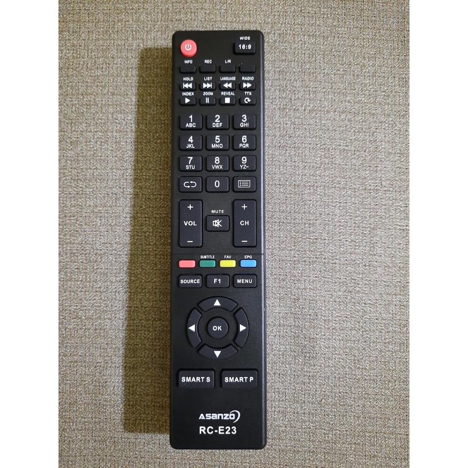 Remote Điều khiển TV Asanzo RC-E23 LCD/LED/Smart TV- Hàng mới chính hãng 100% Tặng kèm Pin!!!