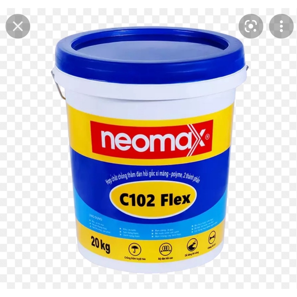 Neomax® C102 là hợp chất chống thấm gốc xi măng - polyme, 2 thành phần. Sản phẩm bao gồm hỗn hợp ở d
