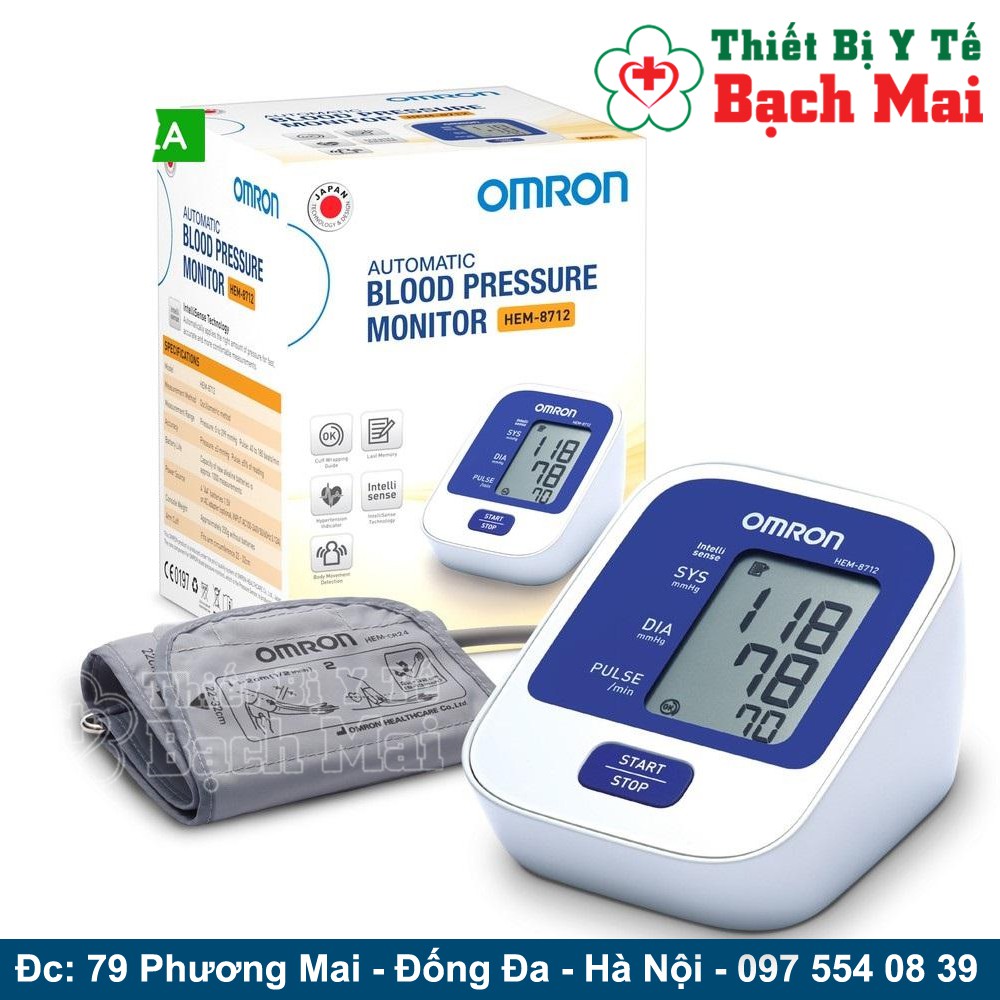 Máy Đo Huyết Áp Bắp Tay Omron HEM-8712 [NHẬT BẢN - BẢO HÀNH 05 NĂM]