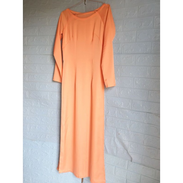áo dài lụa màu cam cà rốt size L