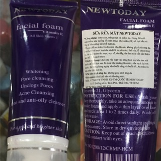 Sữa rửa mặt newtoday 60g