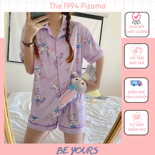 Bộ đồ ngủ nữ caxa 🍒 bộ pijama nữ cộc tay chất lụa kate thái nhiều họa tiết