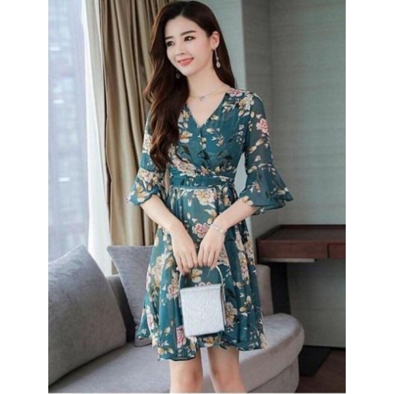 Đầm voan tay loe sáng trọng 8.5
