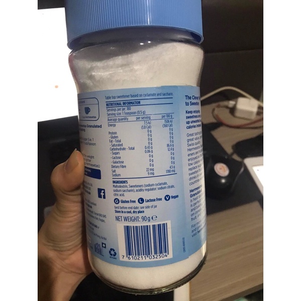ĐƯỜNG ĂN KIÊNG THẤP NĂNG LƯỢNG HERMESETAR