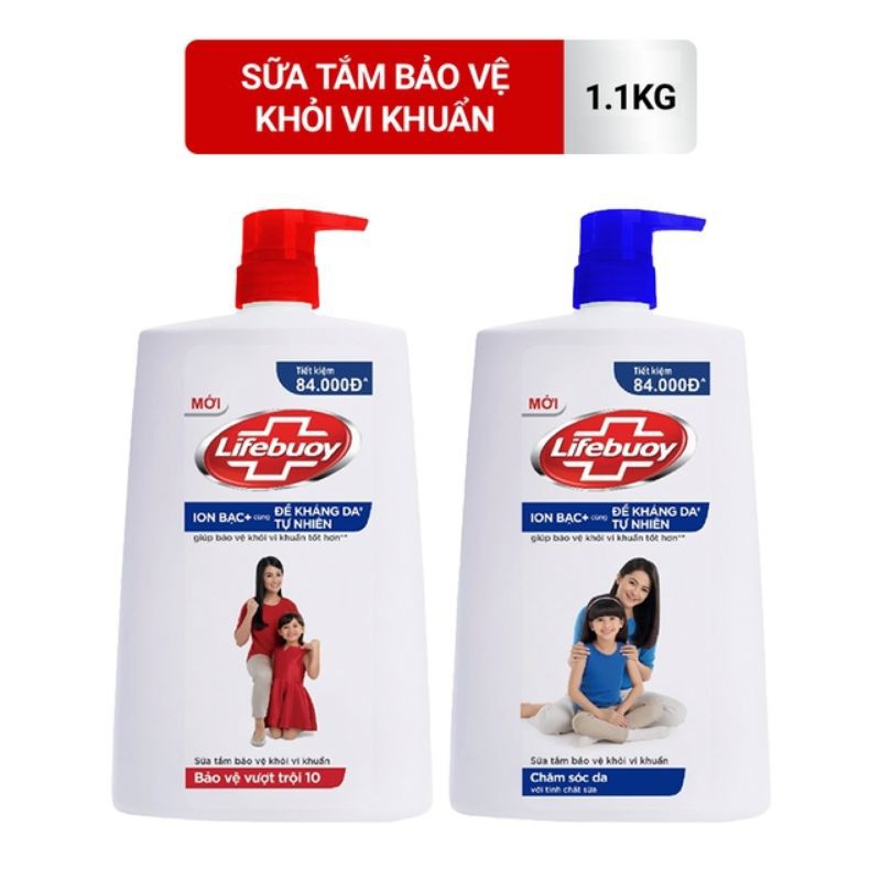 sữa tắm lifebuoy bảo vệ khỏi vi khuẩn chai 1.1kg