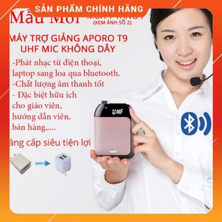 Máy trợ giảng Aporo T9 UHF mic không dây có BLUETOOTH