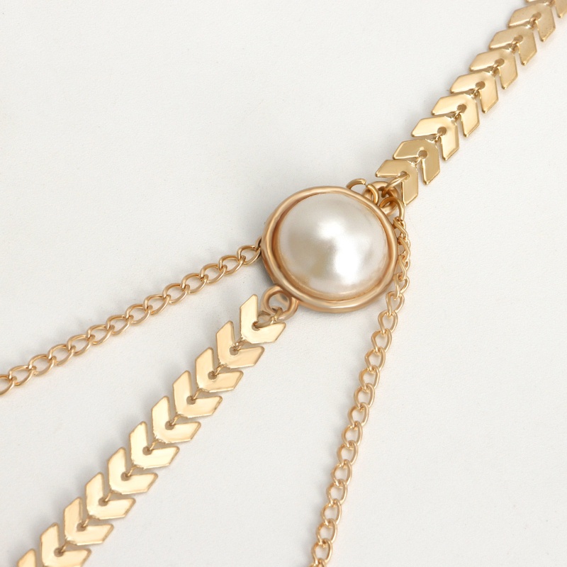 Chuỗi Ngọc Trai Đeo Chân Nhiều Lớp Phong Cách Harajuku Gợi Cảm Cho Nữ