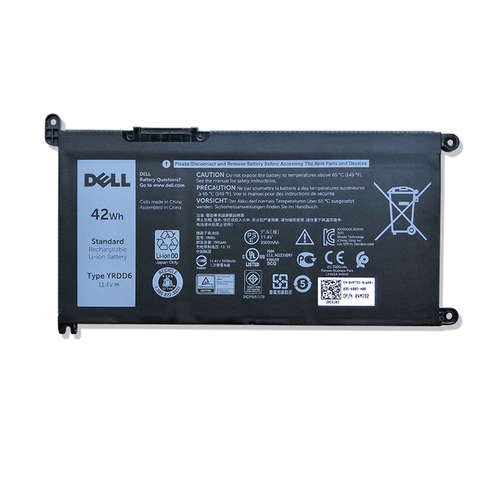 (BATTERY) PIN LAPTOP DELL VOSTRO 5481 YRDD6 (ZIN) (3 CELL) dùng cho Inspiron 5481 3493 5480 7586, Vostro 3491 5481 5581