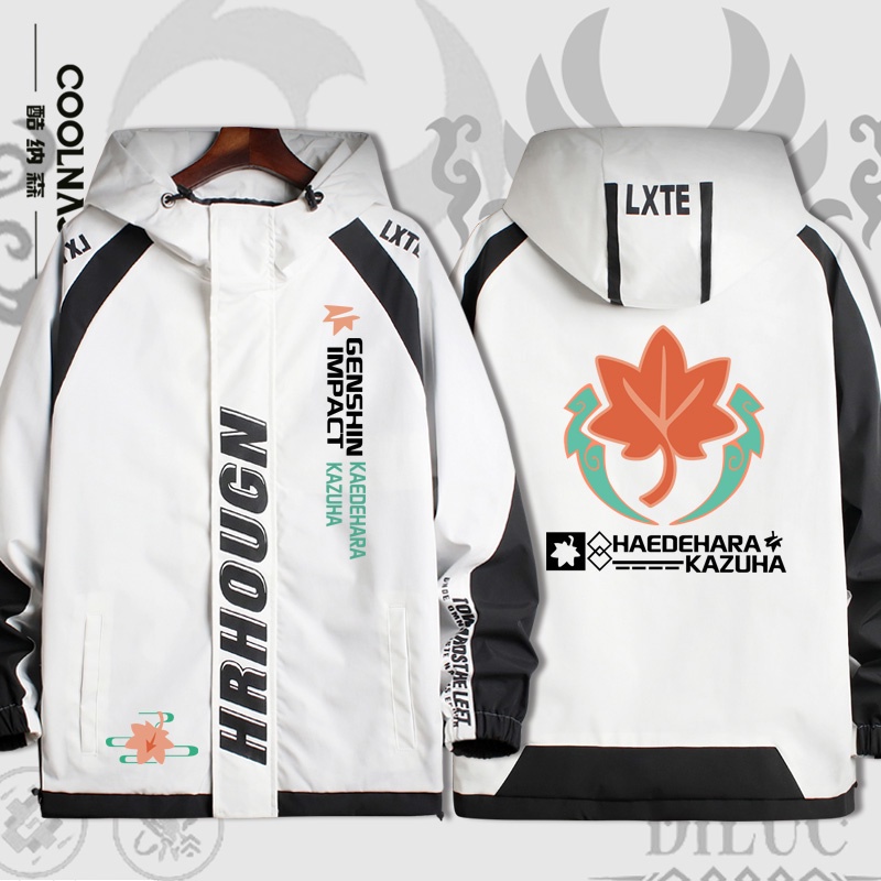 Áo khoác in hoạt hình genshin impact lá phong tartaglia childe xiao hutao phong cách thu đông cho nam nữ