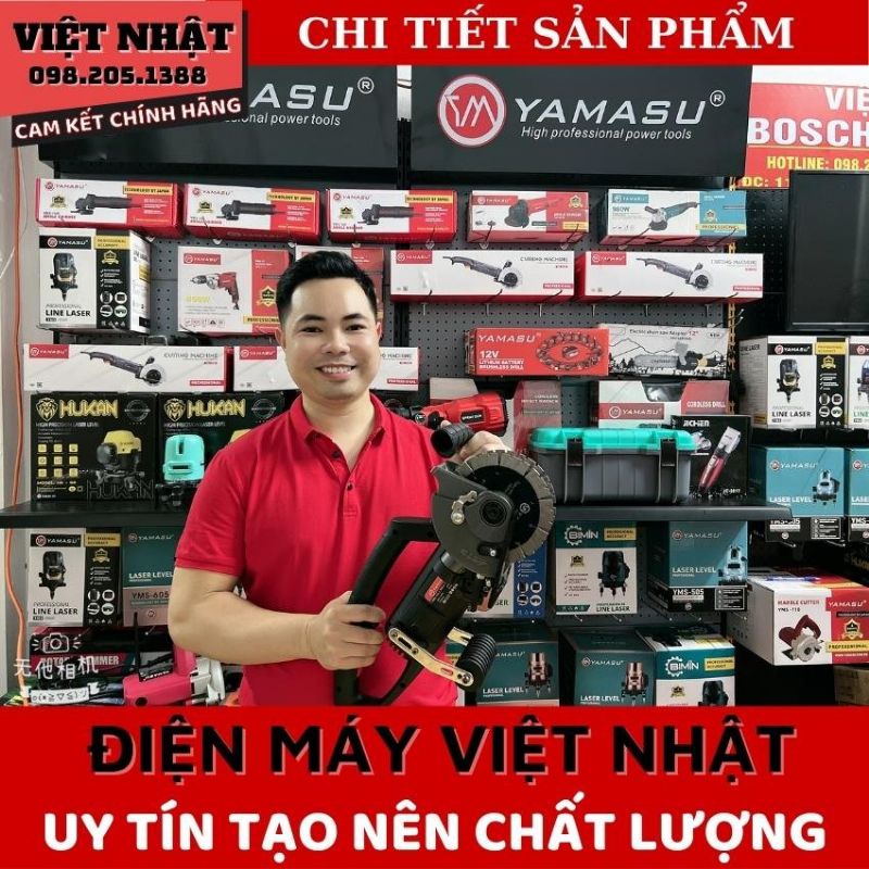 Máy cắt rãnh tường 2 lưỡi YAMASU-135 hàng chính hãng, chất lượng cao