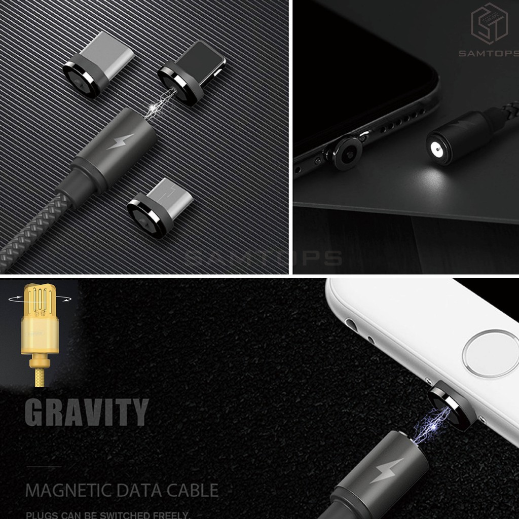 Cáp Sạc Từ Tính Remax Micro Usb Có Đèn Led Cho Samsung Xiaomi 1.5 A