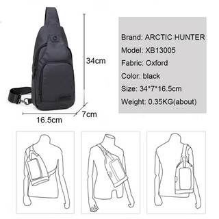 Túi đeo chéo trẻ trung năng động Arctic Hunter XB13005 có cổng tai nghe tiện lợi