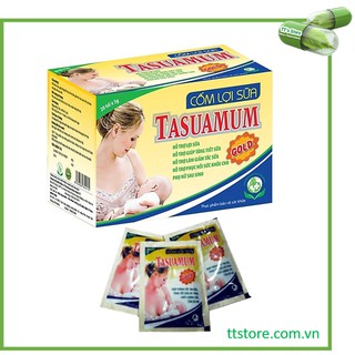 Cốm lợi sữa TASUAMUM Gold Hộp 20 túi, 40 túi Tasuamom, tasumum, tasumom
