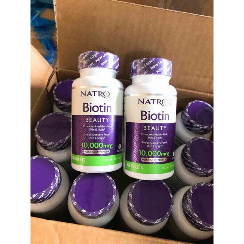 viên uống mọc tóc Natrol biotin 10000