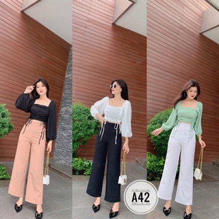Bigsize Áo xếp li rút dây A42