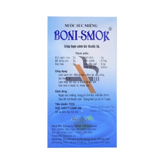 Nước súc miệng Boni-Smok 250Ml