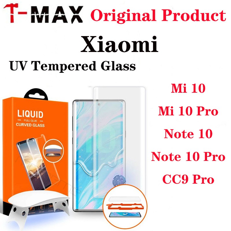 Kính cường lực UV có keo bảo vệ toàn diện màn hình cho Xiaomi Mi 13 Lite 13 Ultra 12 11 10 CC9 Note 10 Lite Pro 5G T Max