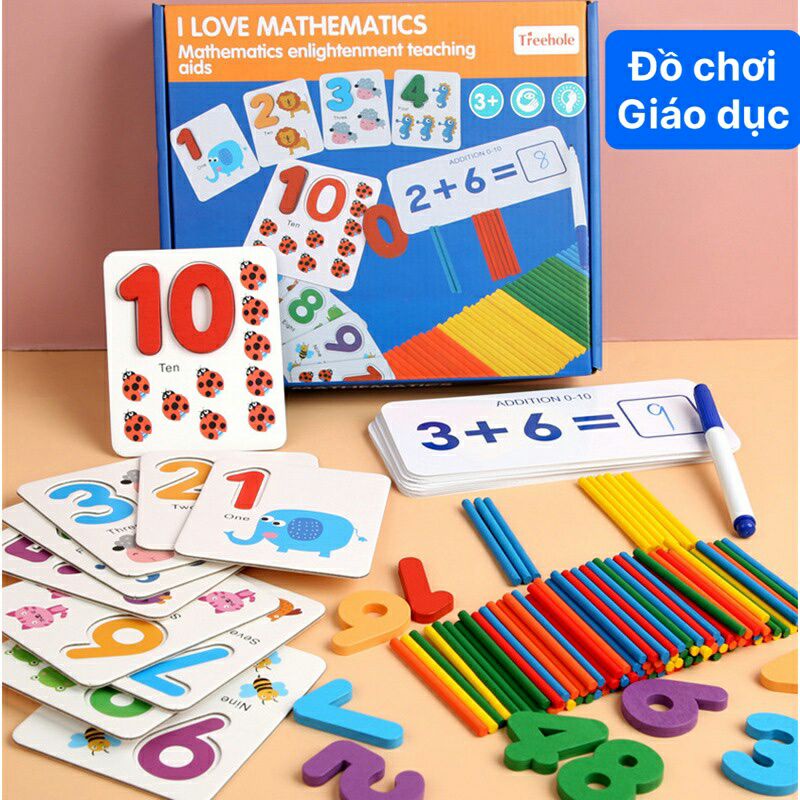 Bộ que tính học toán cho bé I Love Mathematics