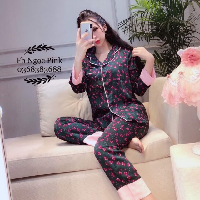 Bộ lụa cao cấp dài tay Nohk