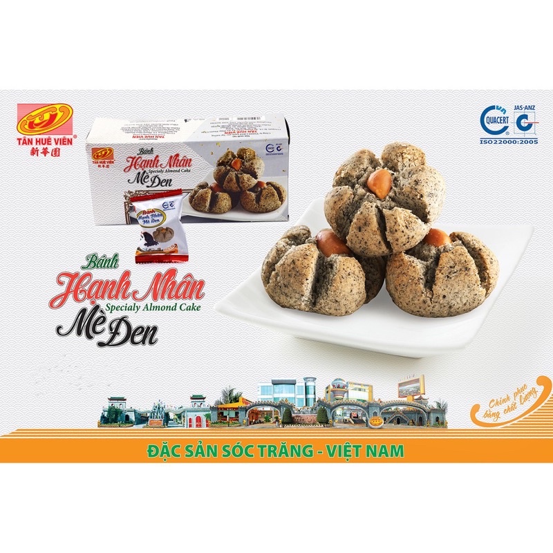 Bánh Hạnh nhân mè đen Tân Huê Viên