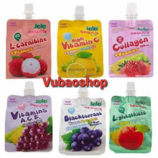 Nước trái cây Jele beautie Thái Lan giá #10k/túi 120g.