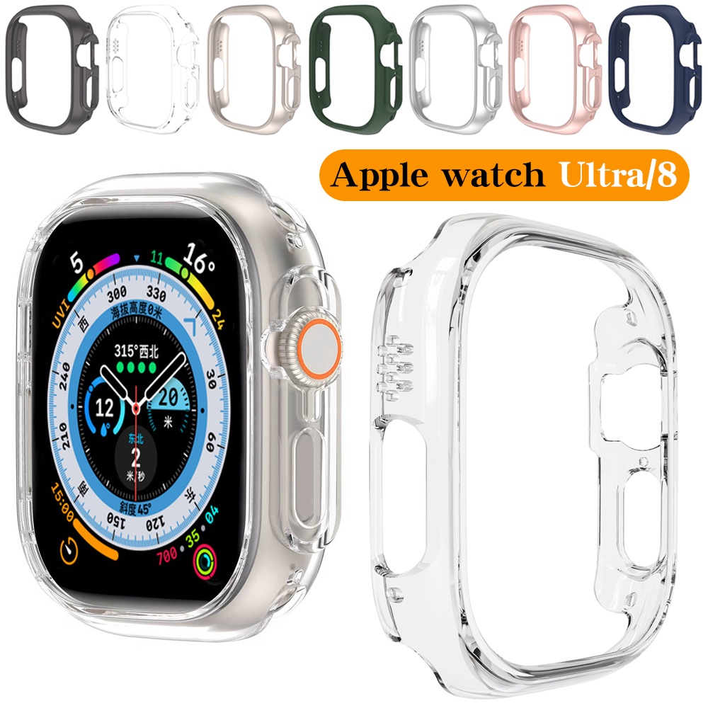 Ốp Bảo Vệ Mặt Đồng Hồ Bằng PC Trong Suốt Chống Rơi 49mm Cho Apple Watch Ultra 8