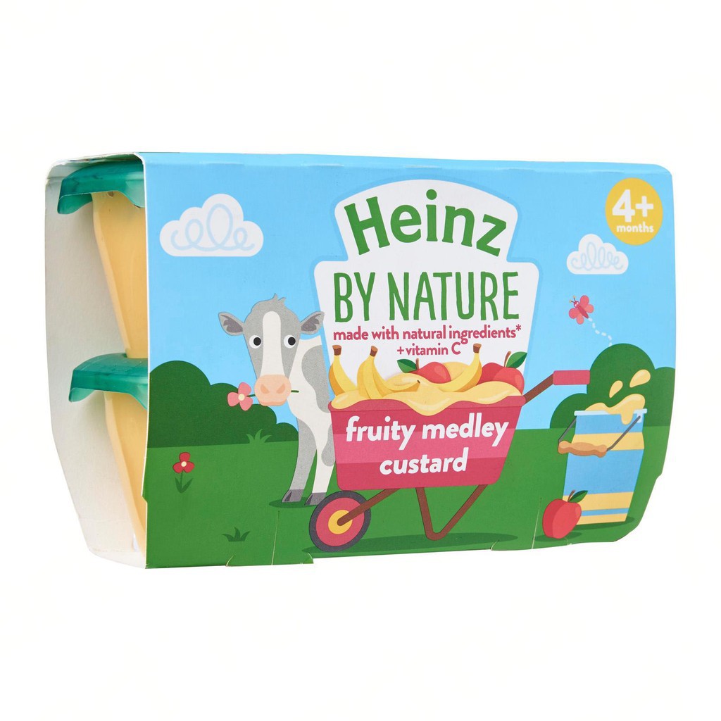 Váng sữa Heinz By Nature dạng hủ lốc 4 hủ 4x100g cho bé