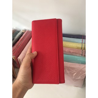 Ví da bò nữ màu đỏ nhập khẩu