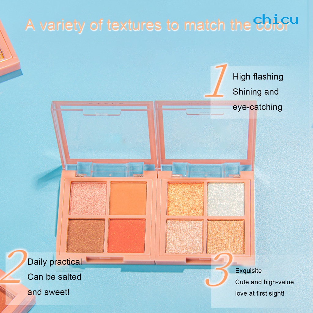 (Hàng Mới Về) Bảng Phấn Mắt 6g Lâu Trôi Không Nhòe 4 Màu Sắc Kết Hợp