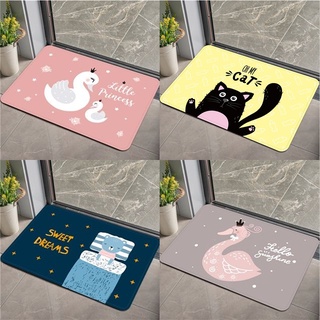 Thảm chùi chân bằng lông cừu san hô chống trượt thấm nước 40 x 60cm