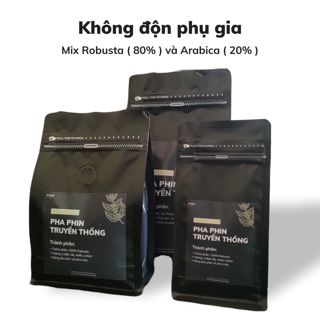 Cafe Việt PHA PHIN TRUYỀN THỐNG 125g cà phê nguyên chất hương vị đậm đà hậu ngọt không sánh gắt - Big Dream Coffee | BigBuy360 - bigbuy360.vn